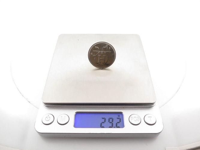 Bague 53 rare bague HERMES ex libris logo taille 53 en argent massif 925 29gr 58 Facettes 251496