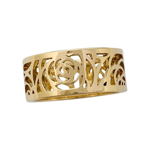 Bague 53 Bague Chanel, modèle "Camélia", en or jaune. 58 Facettes 31330