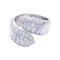 Bague 51 Bague Chaumet, "Plume pointes diamants croisées", or blanc, diamants. 58 Facettes 32613