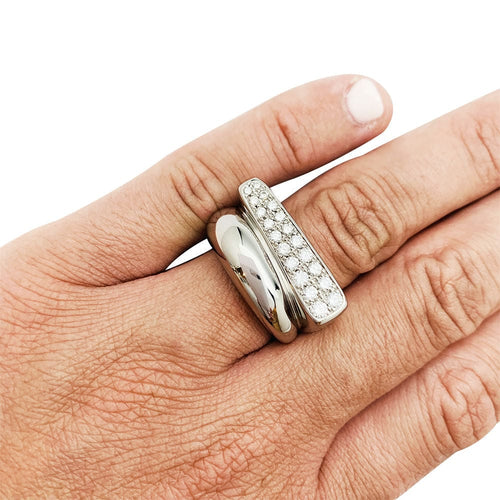 Bague 53 Bague Fred, "Success", en or blanc et diamants. 58 Facettes 31071