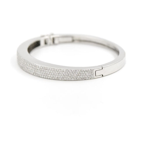 Bracelet Bracelet Jonc Or blanc Diamant 58 Facettes 1887740CN