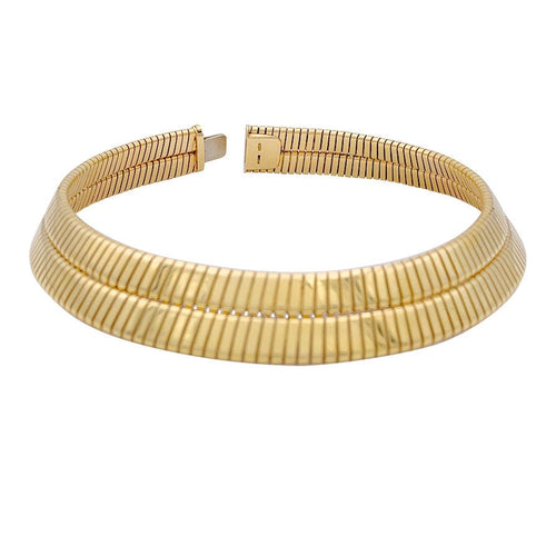 Collier Collier Bulgari vintage, "Tubogas", or jaune. 58 Facettes 32914