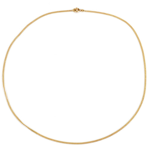 Collier Chaine maille gourmette limée or jaune 58 Facettes 15-244