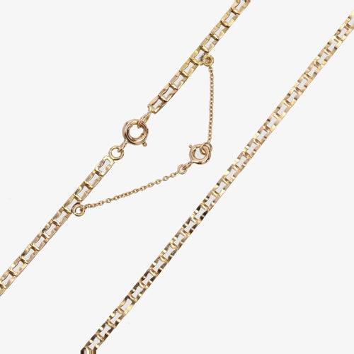 Collier Chaine ancienne or rose maille ajourée 58 Facettes 07-056