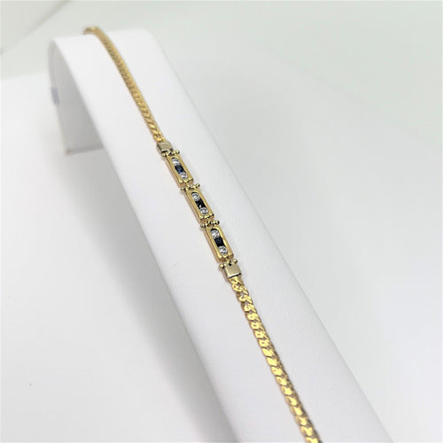 Bracelet Bracelet en Or Jaune , Saphir et Oxydes 58 Facettes 20400000538