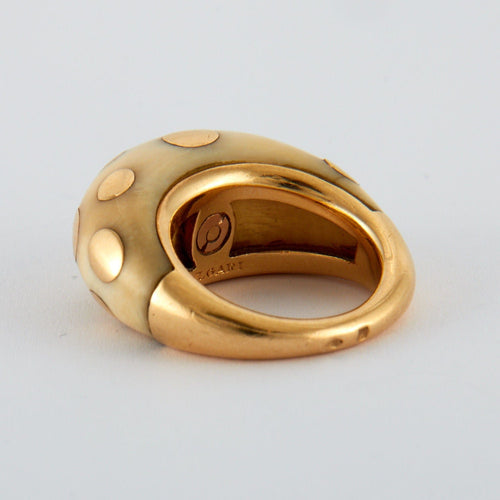 Bague 48 BULGARI - Bague Or et Ivoire 58 Facettes