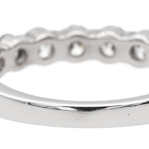 Bague 46 Bague Demi alliance Or blanc Diamant 58 Facettes 2107266CN