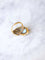 Bague serpent enroulé vintage en or jaune, opale, et rubis 58 Facettes