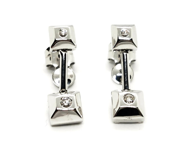 Boucles d'oreilles Boucles d'oreilles Pendantes Or blanc Diamant 58 Facettes 1925954CN