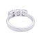 Bague 55 Bague "trilogie", or blanc, diamants. 58 Facettes 32711