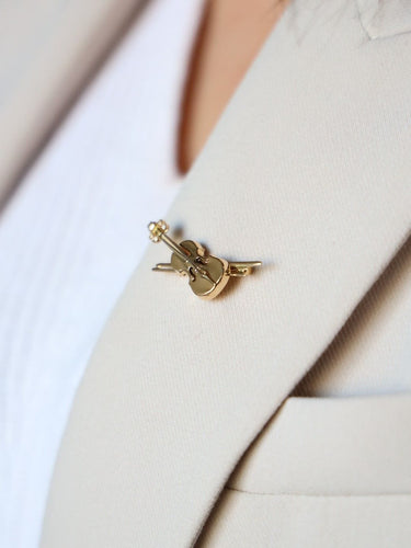 Broche Broche Violon Or jaune Diamant 58 Facettes 1969286CN