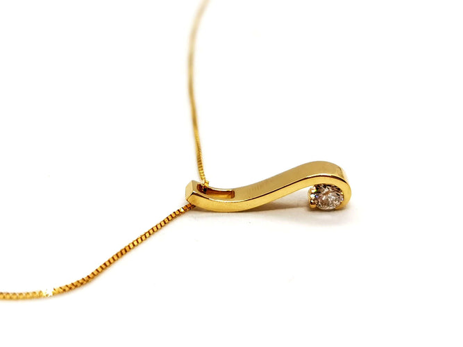 Collier Collier Chaîne + pendentif Or jaune Diamant 58 Facettes 1126006CN