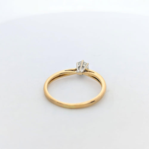 Bague 53 Bague Solitaire 2 ors Diamant 0.20ct 58 Facettes 27211