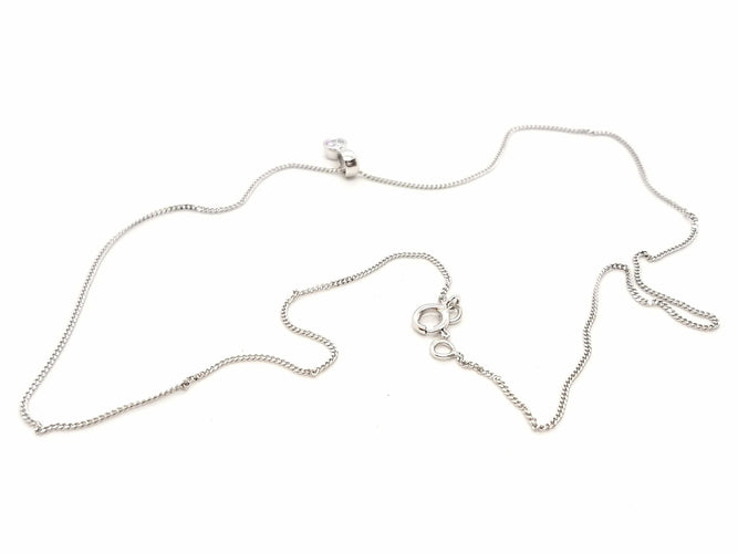 Collier Collier Chaîne + pendentif Or blanc Diamant 58 Facettes 06594CD