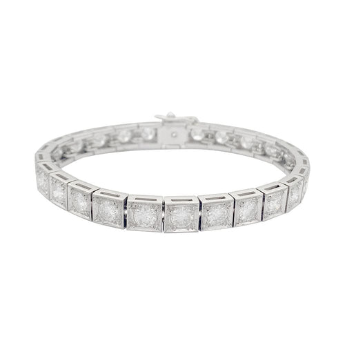 Bracelet Bracelet ancien diamants, platine. 58 Facettes 32158