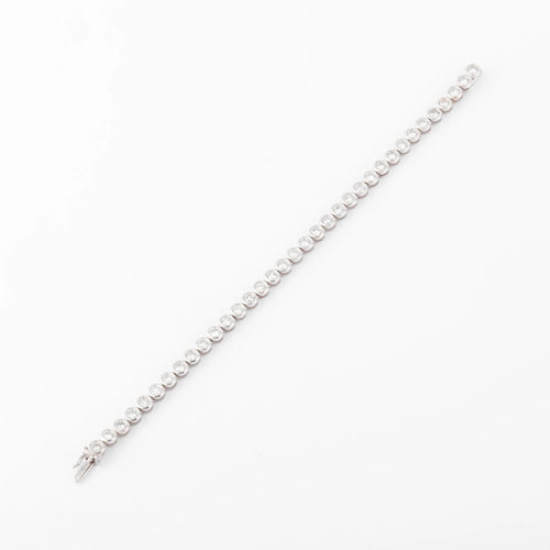 Bracelet Bracelet en or gris et diamants tennis serti tennis 58 Facettes 1