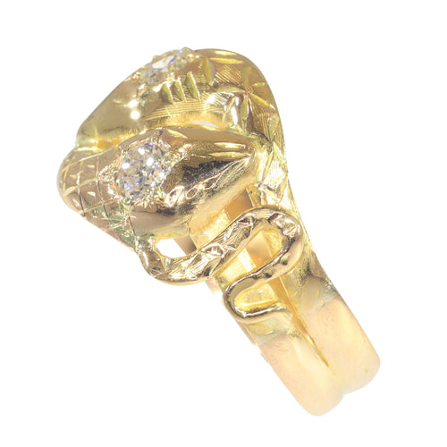 Bague 60 Bague double serpent diamants 58 Facettes 23135-0300