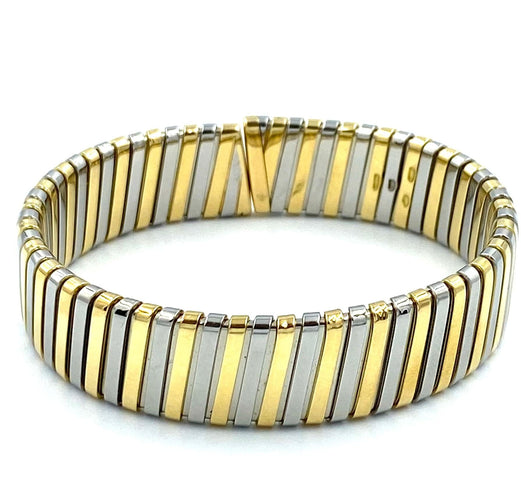 Bracelet BVLGARI. Bracelet Tubogas ors 18K 58 Facettes