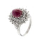 Bague 60 Bague style marguerite rubis et diamants 58 Facettes 27889