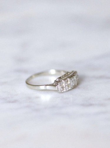 Bague Bague de fiançailles bandeau Art Deco diamants 58 Facettes