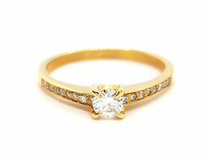 Bague 53 Bague Solitaire Or jaune Diamant 58 Facettes 578745RV