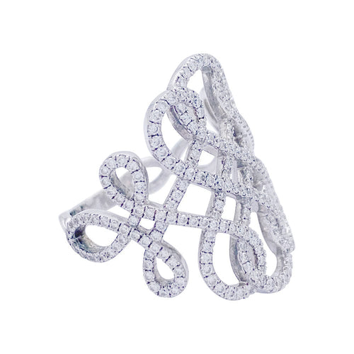 Bague 54 Bague Messika, "Promess", or blanc, diamants. 58 Facettes 32392