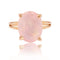 Bague 52 Bague quartz rose ancienne 58 Facettes 23-068