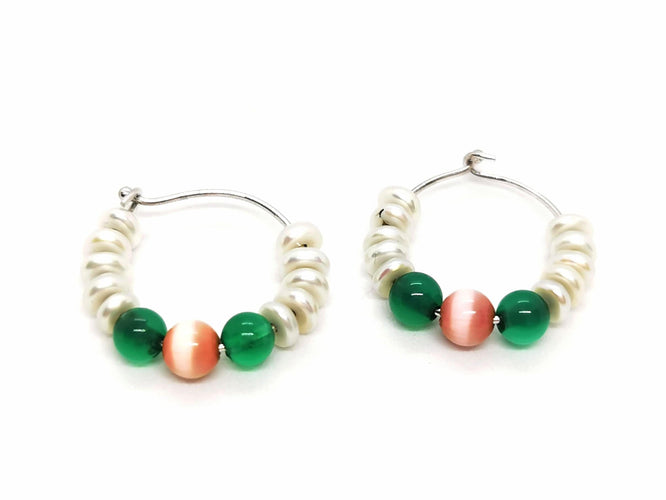 Boucles d'oreilles Boucles d'oreilles Créoles Or blanc Perles 58 Facettes 1672442CD