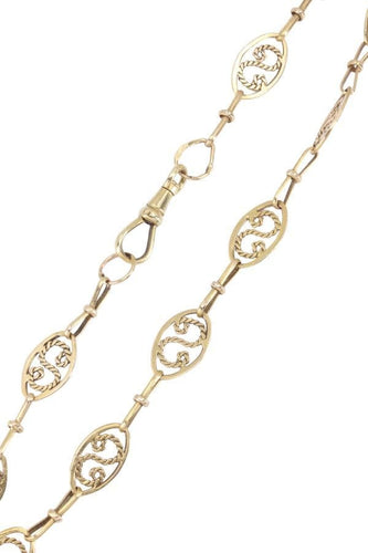 Collier Sautoir filigrane Or jaune 58 Facettes 074851