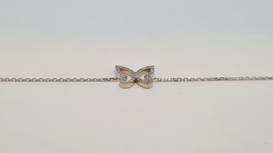 Bracelet Bracelet papillon en Or blanc & diamants 58 Facettes