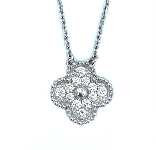 Pendentif VAN CLEEF & ARPELS -  pendentif or blanc, diamants 58 Facettes