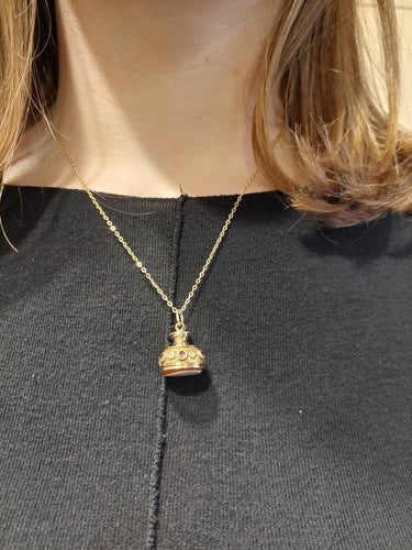 Pendentif PENDENTIF SCEAU NAPOLÉON III CORNALINE 58 Facettes 063301