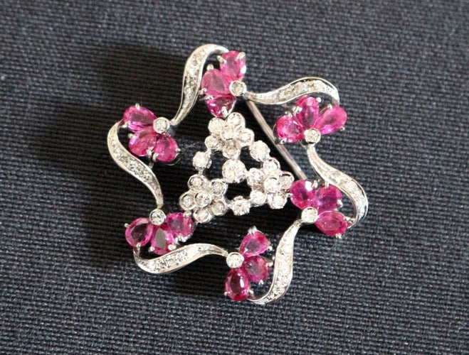 Broche Broche Diamants Rubis 58 Facettes 137
