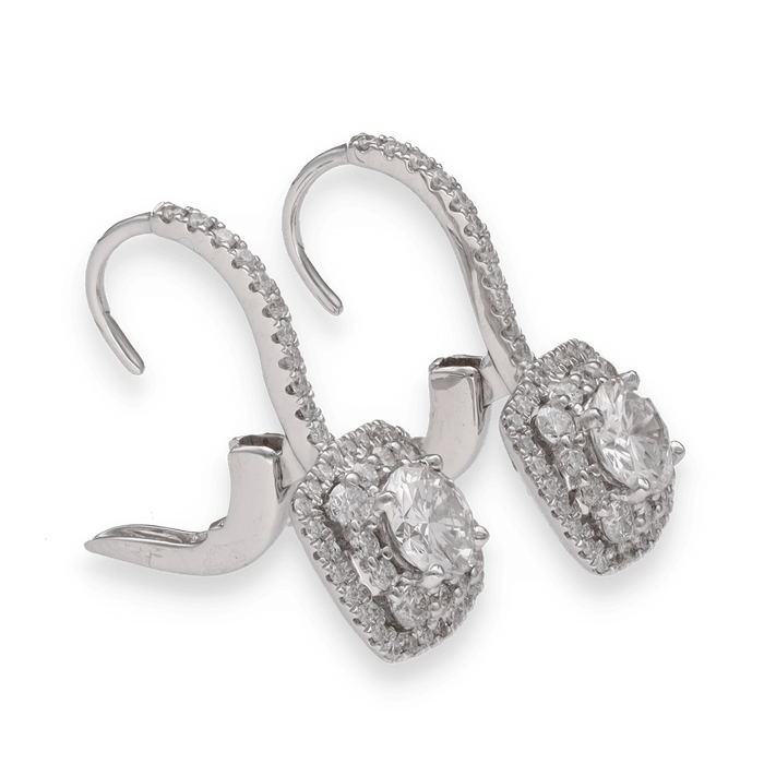 Boucles d'oreilles Boucles d'oreilles diamants 1,66 Cts 58 Facettes
