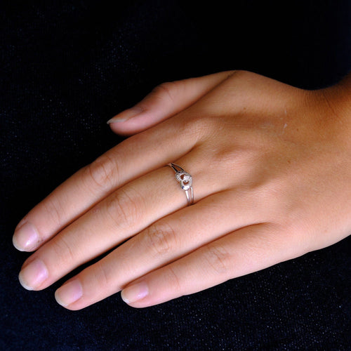 Bague 57 Bague Coeur Diamant 58 Facettes EL2-41