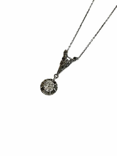 Collier Pendentif Goutte En Platine Et Diamants 58 Facettes 996761