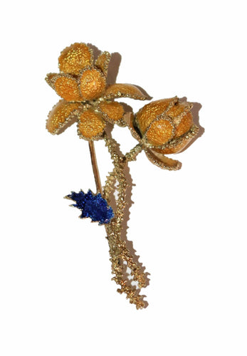 Broche Broche Fleurs émail 58 Facettes 485