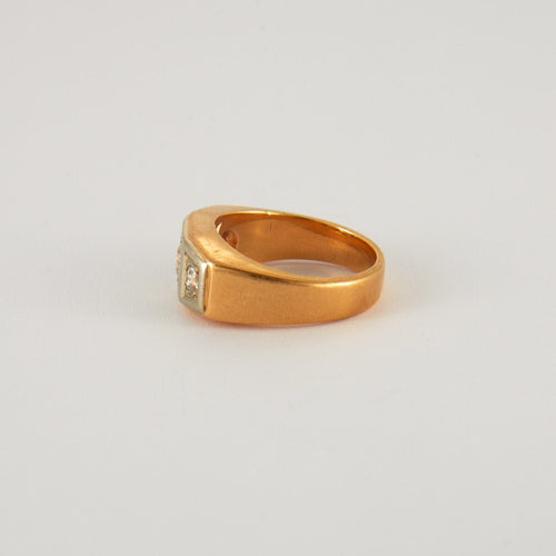 Bague 55 Bague Rétro 3 Diamants 58 Facettes EL2-68