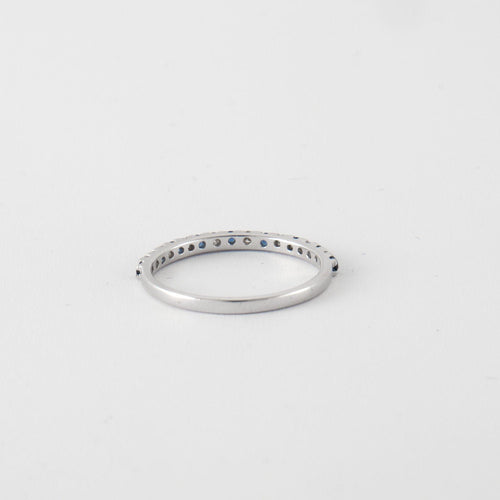 Bague Bague Alliance diamants et saphirs 58 Facettes