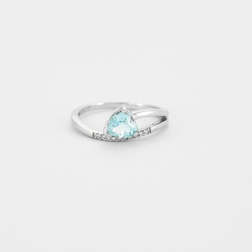 Bague 54 Bague Topaze taille coeur 58 Facettes 240042