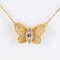 Collier Collier papillon or jaune et diamants 58 Facettes