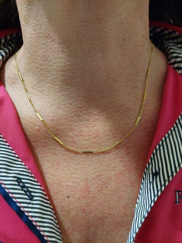 Collier Chaine maille bâton Or jaune 58 Facettes 076771