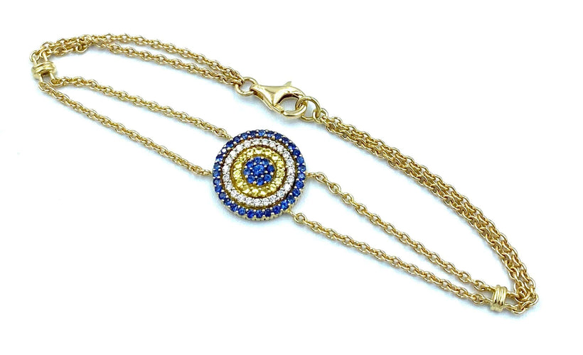 Bracelet ADLER. Bracelet or saphirs et diamants 58 Facettes