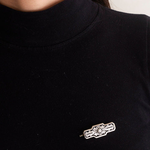 Broche Petite broche Art Déco or platine diamants 58 Facettes