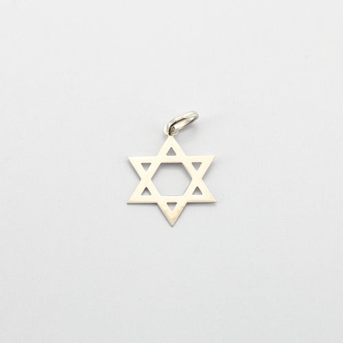 Pendentif Pendentif étoile de David Or blanc 58 Facettes