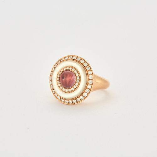 Bague 53 BULGARI – Bague Améthyste Nacre Diamants 58 Facettes