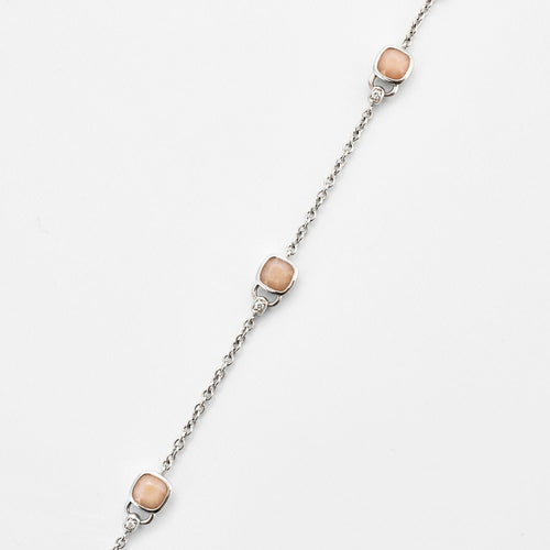 Bracelet POIRAY – Bracelet INDIRA Quartz rose Diamants 58 Facettes