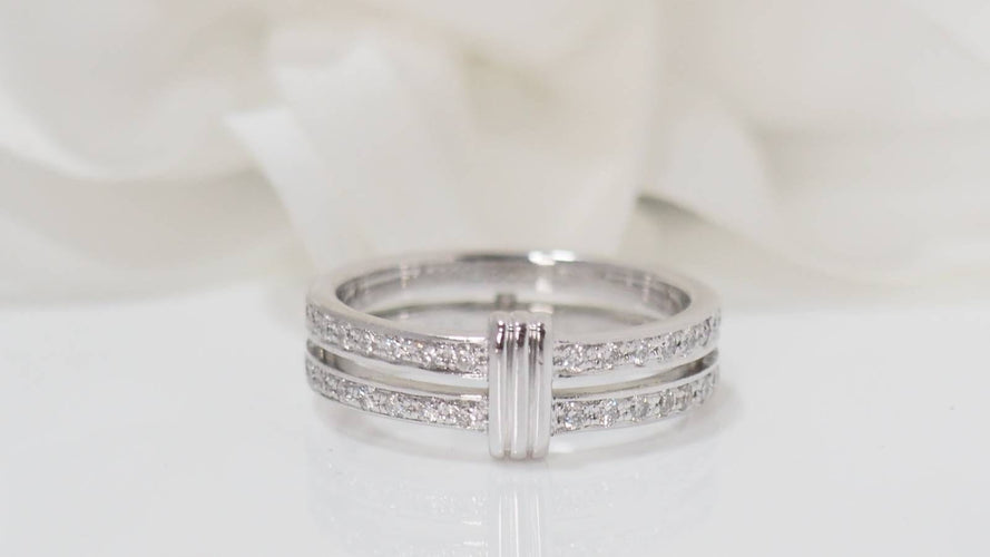 Bague 52 Mauboussin  - Bague or blanc, diamants 58 Facettes 32113