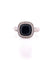Bague 54 Bague or blanc onyx diamants 58 Facettes