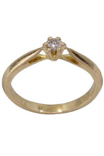 Bague 47 SOLITAIRE OR JAUNE DIAMANT 58 Facettes 078431